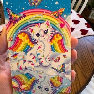 Lisa Frank Rainbow Winged Cat Art